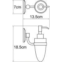 Дозатор для жидкого мыла WasserKRAFT Rhein K-6299O Хром — фото 3, Дозаторы