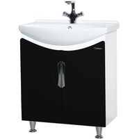 Тумба под раковину Bellezza Лагуна 65 4632110240043 Черная — фото 1, Тумбы под раковину