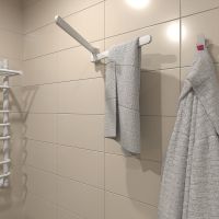 Полотенцедержатель Altasan Лотос ЛТ61БМ двойной поворотный Белый матовый — фото 2, Полотенцедержатели