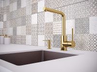 Дозатор для моющего средства Paulmark Decus D004-G Золото — фото 2, Дозаторы для кухонных моек