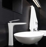 Смеситель для раковины Timo Helmi 4011/00-16F Хром Белый — фото 2, Смесители