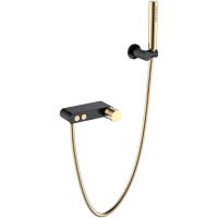 Смеситель для ванны Boheme Stick 123-BG Черный матовый Золото — фото 1, Смесители