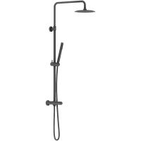 Душевая система Damixa Scandinavian Pure 936800300 с термостатом Черная матовая — фото 1, Душевое оборудование. Душевая программа