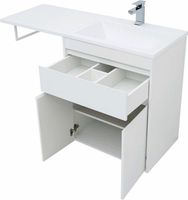 Тумба с раковиной Aquanet Токио 130 R 239216 Белая — фото 9, Тумбы с раковиной