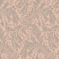 Обои AS Creation Di Seta 36666-3 Текстиль на флизелине (0,70*10,05) Розовый, Вензель — фото 1, Обои для стен