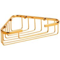 Полка корзина Bemeta Brilo 161208340 угловая Золото — фото 1, Полки для ванной и душа