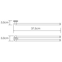 Товар: Полотенцедержатель WasserKRAFT Mosel K-46631 поворотный Хром - фото 5 Полотенцедержатель WasserKRAFT Mosel K-46631 поворотный Хром — фото 5, Полотенцедержатели
