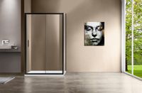 Душевой уголок Vincea Garda 120х80 VSR-1G8012CLB профиль Черный стекло прозрачное — фото 2, Душевые уголки