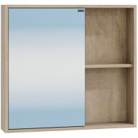 Зеркальный шкаф СанТа Прима 70 700351 Дуб светлый — фото 1, Зеркальные шкафы в ванную