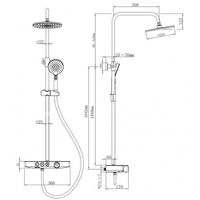 Душевая система Berges Morans 075002 Черная матовая — фото 7, Душевые стойки