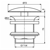 Донный клапан Ideal Standard J3291XG Черный шелк — фото 3, Донные клапаны