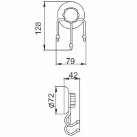 Тройной крючок Frap F39 F3905-3 Хром — фото 2, Крючки для полотенец