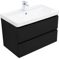 Товар: Тумба под раковину Aquanet Вега 2.0 80 337955 подвесная Черная матовая - фото 2 Тумба под раковину Aquanet Вега 2.0 80 337955 подвесная Черная матовая — фото 2, Тумбы под раковину