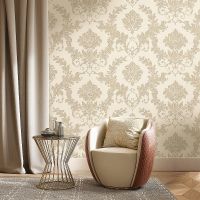 Обои Emiliana Parati Luce 72881 Винил на флизелине (1,06*10,05) Белый, Дамаск — фото 2, Обои для стен