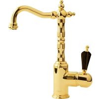 Смеситель для раковины Boheme Tradizionale Nero 252 Золото — фото 1, Смесители