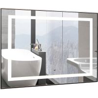 Зеркало Silver Mirrors Саурон 80 LED-00002509 с подсветкой Черное с сенсорным выключателем и диммером — фото 1, Зеркала в ванную комнату