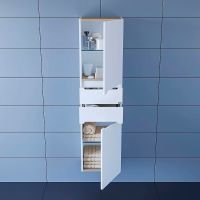 Товар: Шкаф пенал СанТа Лондон 40 подвесной Белый - фото 4 Шкаф пенал СанТа Лондон 40 подвесной Белый — фото 4, Мебель для ванной