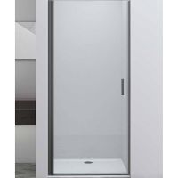 Душевая дверь Vincea Alpha 90 VDP-3AL900CLGM профиль Вороненая сталь стекло прозрачное — фото 1, Душевые двери в нишу