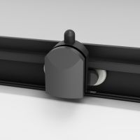 Комплект душевого уголка с душевой системой и аксессуарами AM.PM Gem 90x90 WK90EO профиль Черный матовый стекло прозрачное — фото 8, Душевые уголки