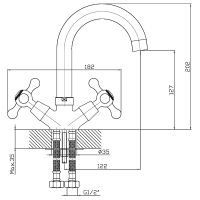 Товар: Смеситель для раковины Orange Classic Pro M72-011cr Хром - фото 2 Смеситель для раковины Orange Classic Pro M72-011cr Хром — фото 2, Смесители