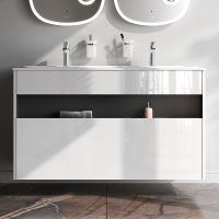 Тумба под раковину AM.PM Func 120 M8FFUX1201WG подвесная Белая глянцевая — фото 6, Тумбы под раковину