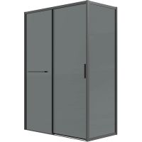 Душевой уголок Grossman Style 110х90 120.K33.05.1190.21.10 профиль Черный матовый стекло тонированное — фото 12, Прямоугольные душевые уголки