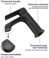 Товар: Смеситель для раковины Frap H71-6 F1071-6 Черный матовый - фото 11 Смеситель для раковины Frap H71-6 F1071-6 Черный матовый — фото 11, Смесители