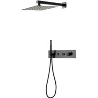 Душевая система Ceruttispa Velia B CT10399 Черная — фото 1, Встраиваемые душевые комплекты