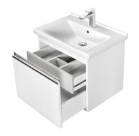 Тумба под раковину Aquaton Капри 60 1A230101KP010 подвесная Белая глянцевая — фото 2, Тумбы под раковину