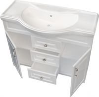 Товар: Тумба под раковину 1MarKa Прованс 105Н У94489 Белая глянцевая - фото 2 Тумба под раковину 1MarKa Прованс 105Н У94489 Белая глянцевая — фото 2, Мебель для ванной