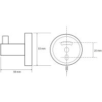 Крючок Bemeta Amber 155106022 Медное золото матовое — фото 2, Крючки для полотенец