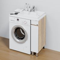 Тумба под раковину СанТа Марс 80 700355 Белая Янтарное дерево — фото 7, Тумбы под раковину