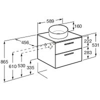 Тумба под раковину Roca Victoria 60 A857468806 подвесная Белый глянец — фото 20, Мебель для ванной
