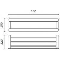 Полка для полотенец Nofer Capri 16223.G Золото матовое — фото 2, Полки для полотенец