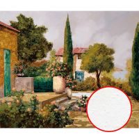 Фреска Ortograf Городской пейзаж живопись 11536 Фактура бархат FX Флизелин (3,2*2,7) Бежевый/Зеленый, Город/Пейзаж/Живопись арт-11536 (бархат FX) — фото 1, Фрески