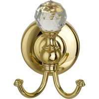 Двойной крючок Migliore Amerida 16600 Золото с кристаллом Swarovski — фото 2, Крючки для полотенец