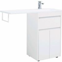 Тумба с раковиной Aquanet Токио 110 R 239207 Белая — фото 1, Мебель для ванной