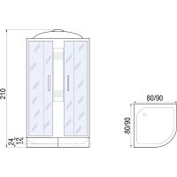 Товар: Душевая кабина River Rein 90x90 МТ 10000001307 с поддоном - фото 3 Душевая кабина River Rein 90x90 МТ 10000001307 с поддоном — фото 3, Душевые кабины