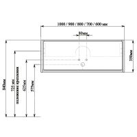 Товар: Тумба с раковиной SanVit Бруно-1 90 kbruno190w подвесная Белая глянцевая - фото 12 Тумба с раковиной SanVit Бруно-1 90 kbruno190w подвесная Белая глянцевая — фото 12, Мебель для ванной