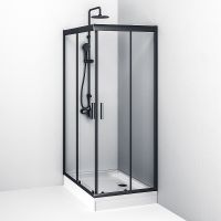 Душевой уголок AM.PM Gem 120х80 W90G-404-120280-BT профиль Черный матовый стекло прозрачное — фото 6, Душевые уголки