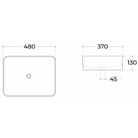 Товар: Раковина-чаша Sintesi 48 SIN-LVB-APP-401 Белая - фото 2 Раковина-чаша Sintesi 48 SIN-LVB-APP-401 Белая — фото 2, Раковины