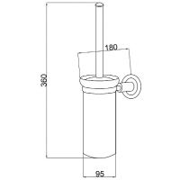 Ершик для унитаза Boheme Murano 10913-CH-CR Хром Шоколад — фото 2, Ершики для унитаза