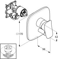 Товар: Смеситель для душа Kludi Ambienta 536550575 Хром - фото 3 Смеситель для душа Kludi Ambienta 536550575 Хром — фото 3, Смеситель для душа