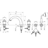 Товар: Смеситель на борт ванны Migliore Korona 27322 Золото - фото 4 Смеситель на борт ванны Migliore Korona 27322 Золото — фото 4, Смесители