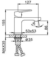Смеситель для раковины Frap H46 F1046 Хром — фото 8, Смесители для раковины
