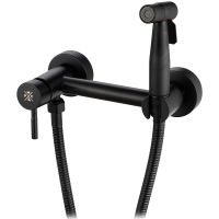 Гигиенический душ со смесителем Ростовская Мануфактура Сантехники SUS129BL-5-2 Черный матовый — фото 1, Душевое оборудование. Душевая программа