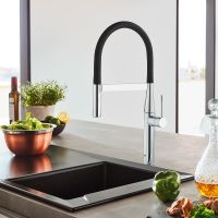 Товар: Смеситель для кухни Grohe Essence New 30294000 Хром Черный - фото 6 Смеситель для кухни Grohe Essence New 30294000 Хром Черный — фото 6, Смесители