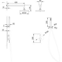 Душевая система Abber Emotion AF8818 Хром — фото 3, Встраиваемые душевые комплекты