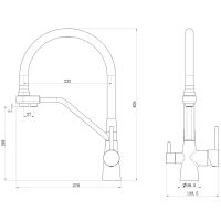 Товар: Смеситель для кухни Royce Iris RCM-120901CR Хром - фото 2 Смеситель для кухни Royce Iris RCM-120901CR Хром — фото 2, Смесители