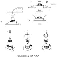 Встраиваемый светильник Crystal Lux CLT 059C1 BL Черный — фото 5, Точечные светильники